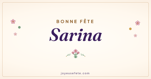 Image « Bonne fête Sarina » au format large