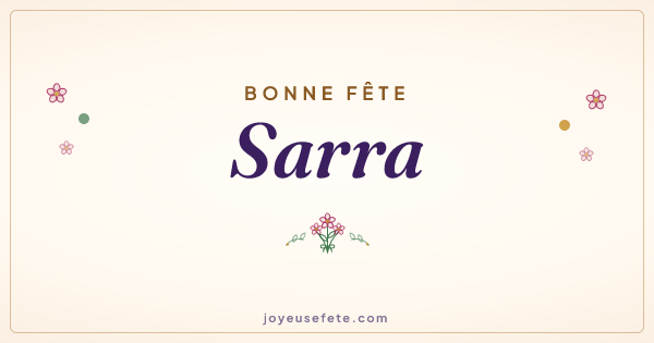 Image « Bonne fête Sarra » au format large