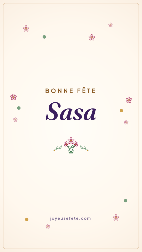 Image « Bonne fête Sasa » au format story