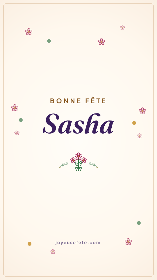 Image « Bonne fête Sasha » au format story