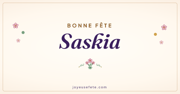 Image « Bonne fête Saskia » au format large