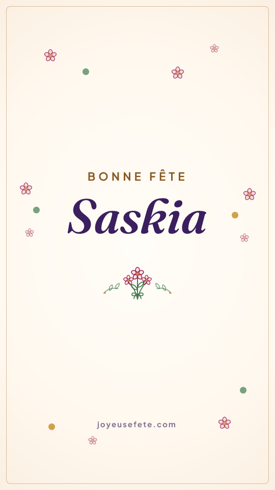 Image « Bonne fête Saskia » au format story