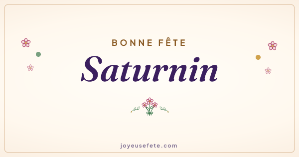 Image « Bonne fête Saturnin » au format large