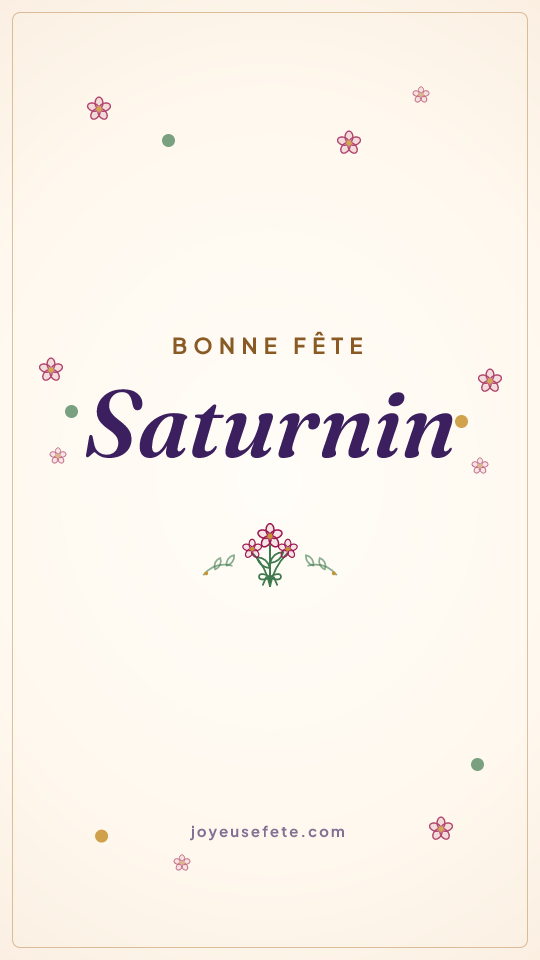 Image « Bonne fête Saturnin » au format story