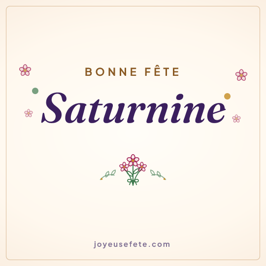 Image carrée « Bonne fête Saturnine » pour WhatsApp