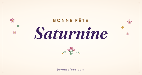 Image « Bonne fête Saturnine » au format large
