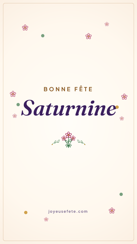 Image « Bonne fête Saturnine » au format story