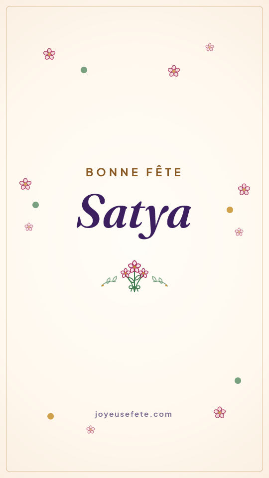 Image « Bonne fête Satya » au format story