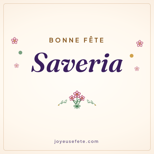 Image carrée « Bonne fête Saveria » pour WhatsApp