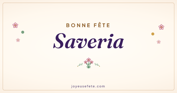 Image « Bonne fête Saveria » au format large