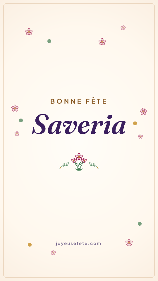 Image « Bonne fête Saveria » au format story