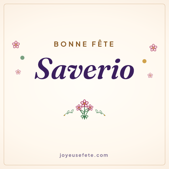 Image carrée « Bonne fête Saverio » pour WhatsApp