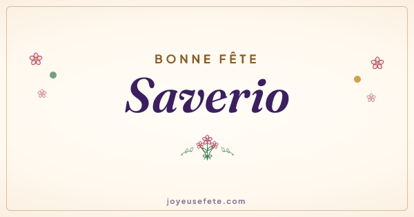 Image « Bonne fête Saverio » au format large