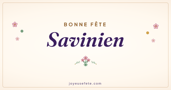 Image « Bonne fête Savinien » au format large