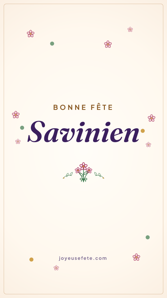 Image « Bonne fête Savinien » au format story