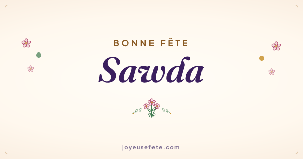 Image « Bonne fête Sawda » au format large