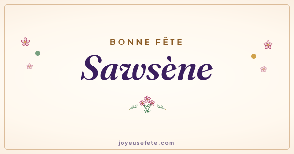 Image « Bonne fête Sawsène » au format large