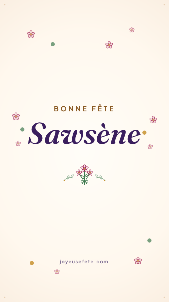 Image « Bonne fête Sawsène » au format story