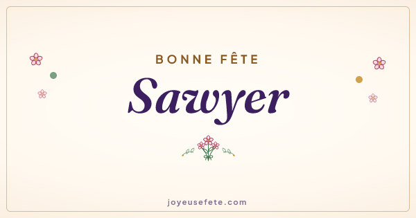 Image « Bonne fête Sawyer » au format large