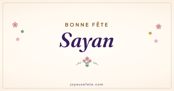 Image « Bonne fête Sayan » au format large