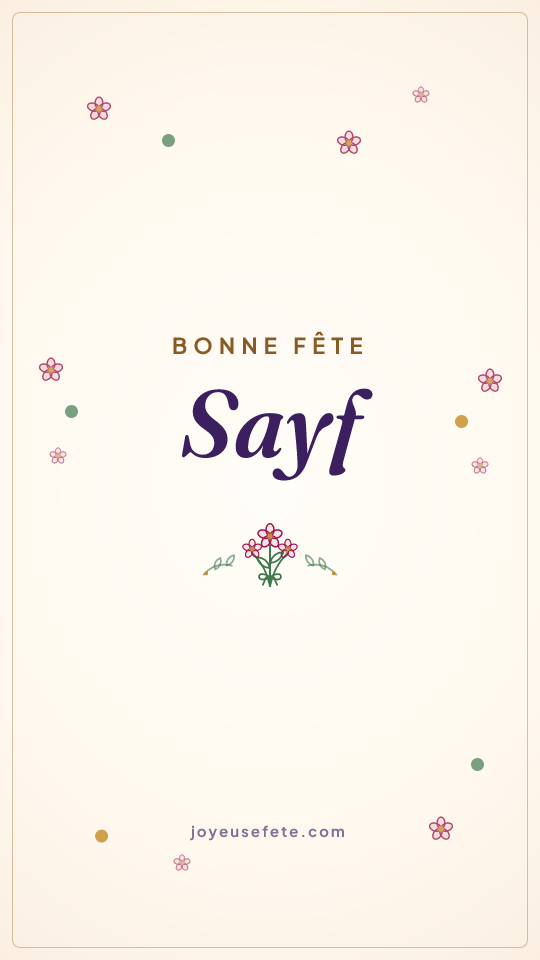 Image « Bonne fête Sayf » au format story