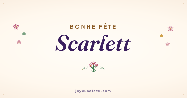 Image « Bonne fête Scarlett » au format large