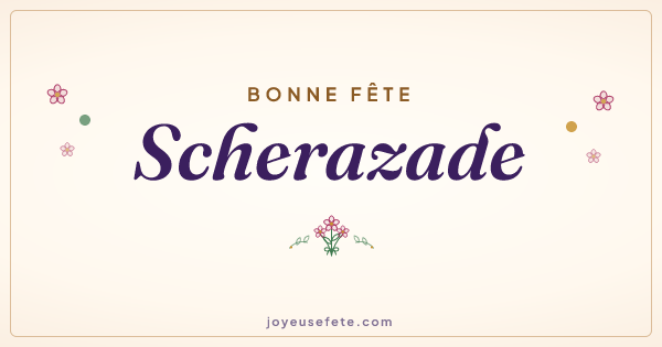 Image « Bonne fête Scherazade » au format large