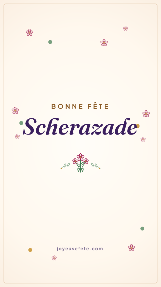 Image « Bonne fête Scherazade » au format story