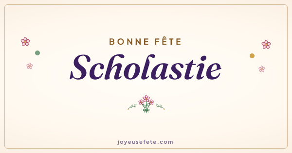 Image « Bonne fête Scholastie » au format large