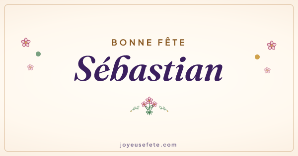 Image « Bonne fête Sébastian » au format large