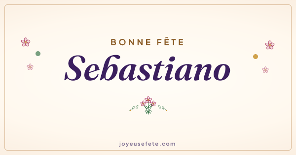 Image « Bonne fête Sebastiano » au format large