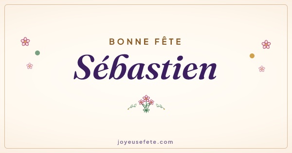 Image « Bonne fête Sébastien » au format large