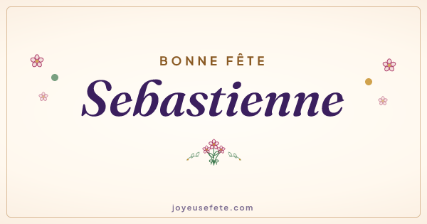 Image « Bonne fête Sebastienne » au format large