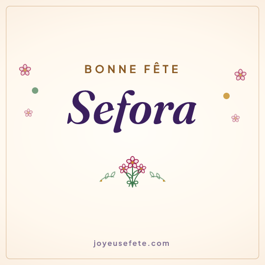Image carrée « Bonne fête Sefora » pour WhatsApp