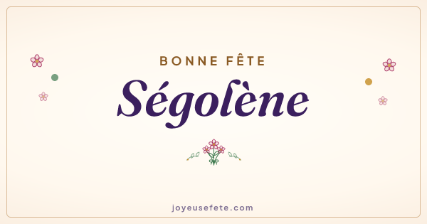 Image « Bonne fête Ségolène » au format large