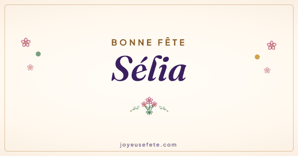 Image « Bonne fête Sélia » au format large