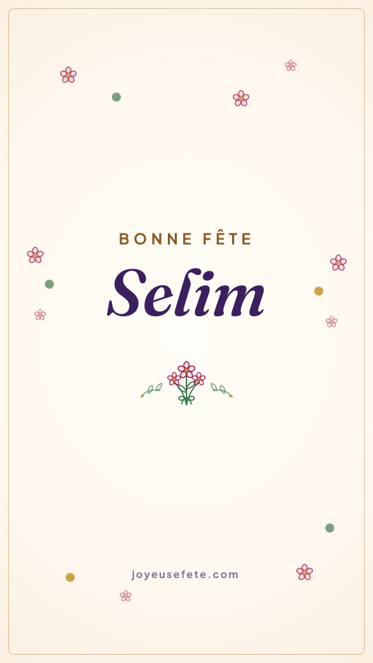 Image « Bonne fête Selim » au format story