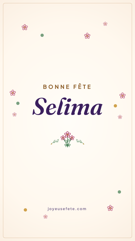 Image « Bonne fête Selima » au format story
