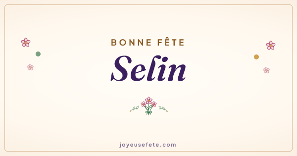 Image « Bonne fête Selin » au format large