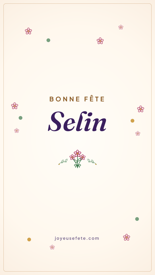 Image « Bonne fête Selin » au format story