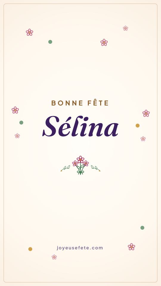 Image « Bonne fête Sélina » au format story