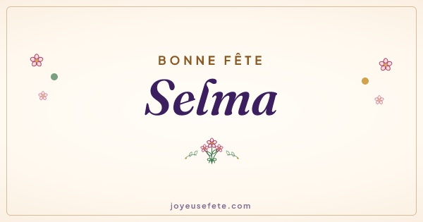 Image « Bonne fête Selma » au format large