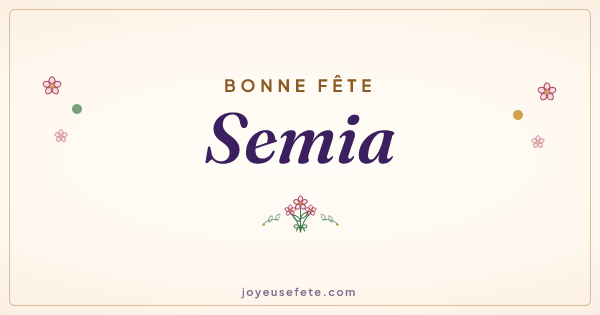 Image « Bonne fête Semia » au format large