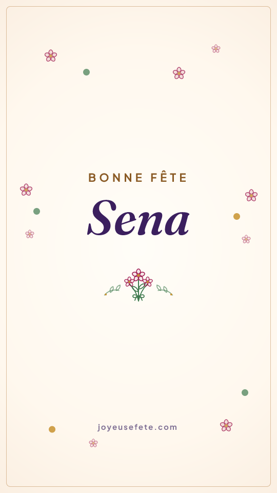 Image « Bonne fête Sena » au format story