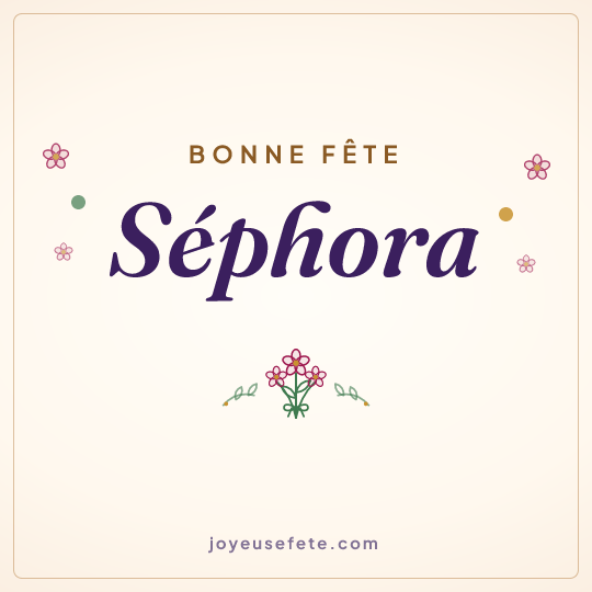 Image carrée « Bonne fête Séphora » pour WhatsApp