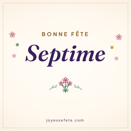 Image carrée « Bonne fête Septime » pour WhatsApp