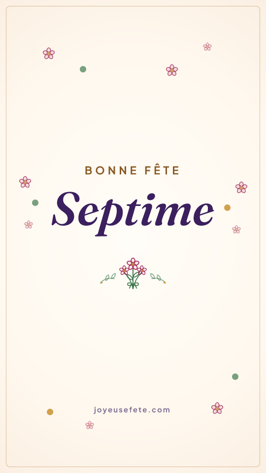 Image « Bonne fête Septime » au format story