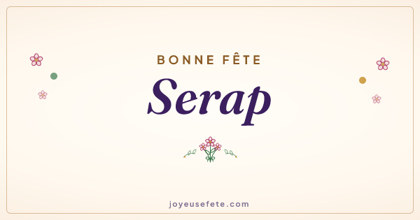 Image « Bonne fête Serap » au format large