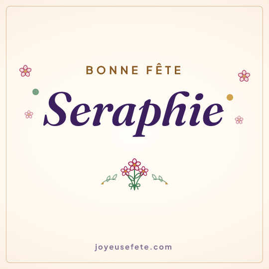 Image carrée « Bonne fête Seraphie » pour WhatsApp