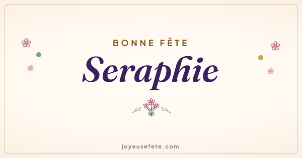 Image « Bonne fête Seraphie » au format large